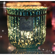 Vela perfumada de cristal com etiqueta Swing de decoração